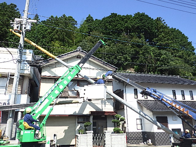 建柱工事 写真